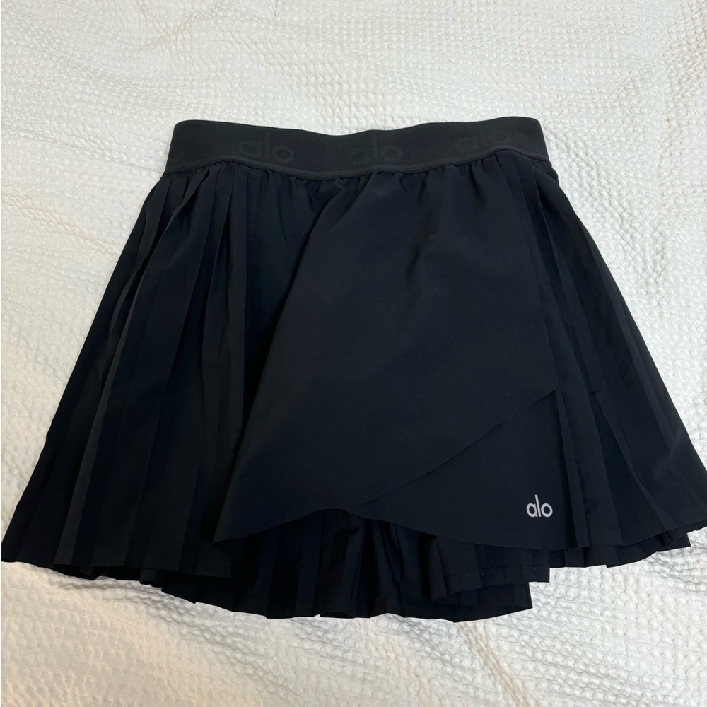 Alo Black Pleated Skirt